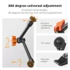 Kit de montagem KF Magic Arm + Super Clamp com rosca de 1/4 polegadas e 3/8 polegadas, mordente 15-55 mm, Preto