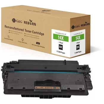 Toner preto remanufaturado G&G Reborn para HP 14X (CF214X) – 17.500 páginas