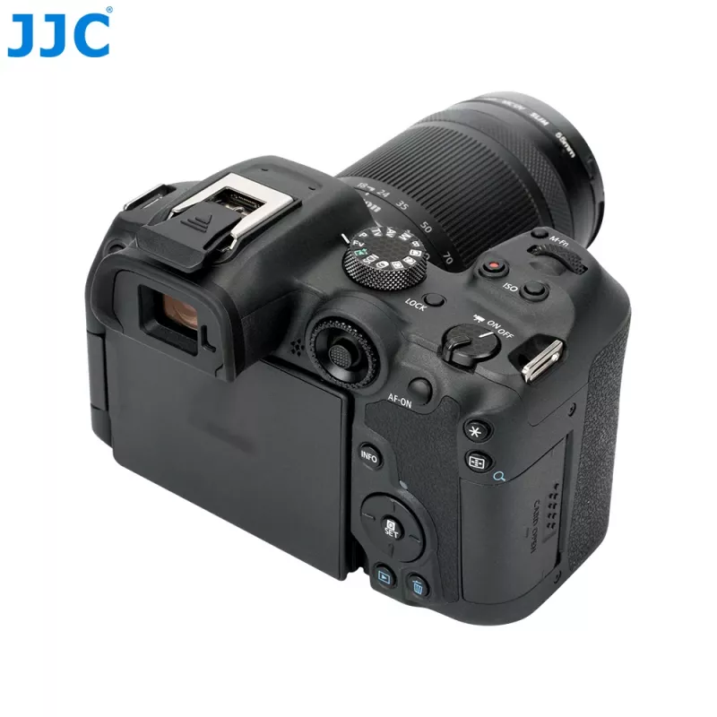 Tampa de sapata JJC para Canon EOS R10 / substituição ER-SC2, padrão ISO, plástico ABS preto
