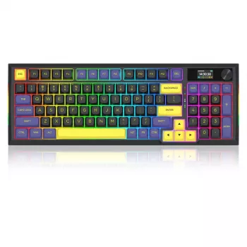 Teclado mecânico gaming sem fios Redragon K725LBY-RGB-PRO Glintstone 75% (tri-mode, hot-swappable Red Switches)
