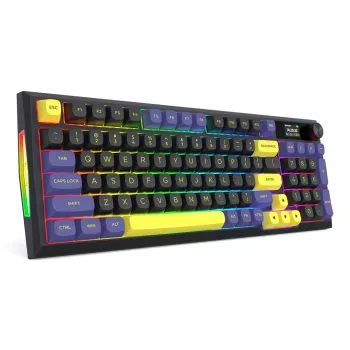 Teclado mecânico gaming sem fios Redragon K725LBY-RGB-PRO Glintstone 75% (tri-mode, hot-swappable Red Switches)