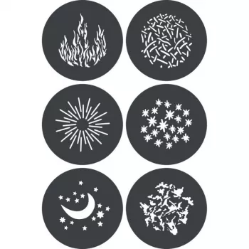 Conjunto de gobos Godox GP GS1 (6 unidades) para acessório de projeção SA-P