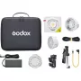 Kit Godox ML100 Bi-color 2 - luz monolítica LED de 100W com softbox, tripé, refletor e saco de transporte