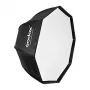 Softbox octogonal com sombrinha Godox SB-UBW95 95cm com encaixe Bowens, interior prateado, difusores e bolsa de transporte