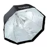 Softbox octogonal com sombrinha Godox SB-UBW95 95cm com encaixe Bowens, interior prateado, difusores e bolsa de transporte