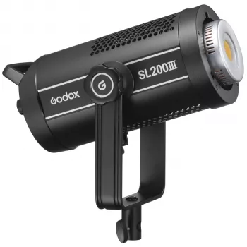 Luz de vídeo LED de luz de dia Godox SL200III 200W com encaixe Bowens, 5600K, CRI 96+, TLCI 97+, controlo por app, ventoinha silenciosa, 11 efeitos FX