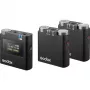 Sistema de microfone sem fios 2,4 GHz Godox Virso M2 para gravações