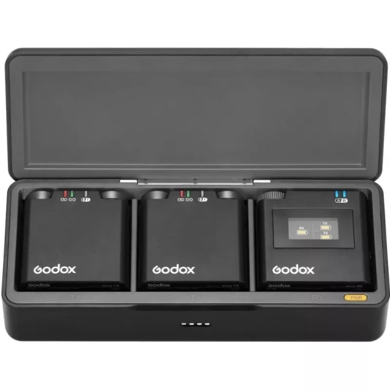 Sistema de microfone sem fios 2,4 GHz Godox Virso M2 para gravações