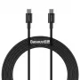 Cabo de carregamento rápido USB-C para USB-C Baseus CATYS-C01 100W PD 2m preto