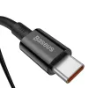 Cabo de carregamento rápido USB-C para USB-C Baseus CATYS-C01 100W PD 2m preto