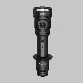 Armytek Predator PRO MAX Lanterna tática 3000 lúmenes, branco quente, alcance 501m, Cree XHP70.2, recarregável 21700, preto