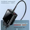 USAMS Carregador de parede 20W com porta dupla USB-C PD3.0 + USB-A QC3.0 (ficha EU, preto)