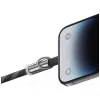 USAMS SJ746 Cabo de carregamento com cordão para telemóvel USB-C para Lightning 30W 1,2 m azul