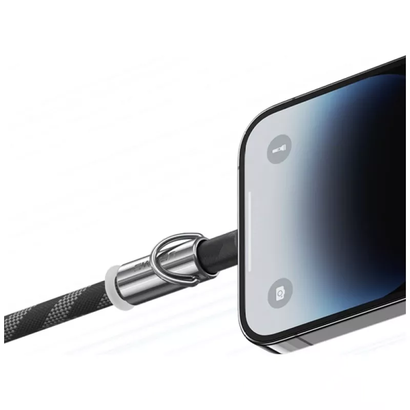 USAMS SJ746 Cabo de carregamento com cordão para telemóvel USB-C para Lightning 30W 1,2 m azul
