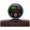 USAMS CC328 Transmissor FM Bluetooth 30W carregador de automóvel com USB-C PD e USB-A QC3.0, mãos-livres, indicador LED, preto