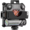 Conjunto de luz de vídeo LED Bi-Color Zhiyun M20 Combo 20W com RGB, mini tripé, difusor, grelha, barndoors