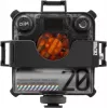 Conjunto de luz de vídeo LED Bi-Color Zhiyun M20 Combo 20W com RGB, mini tripé, difusor, grelha, barndoors