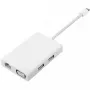Adaptador múltiplo Xiaomi Mi USB-C para VGA Gigabit Ethernet (branco/prateado)