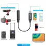 Cabo adaptador BOYA BY-K4 de conector fêmea TRS de 3,5 mm para ficha USB-C para microfones (6 cm, preto)