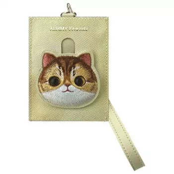 Porta-cartões Nimmy Big EyedPet 2.0 Cat, caqui