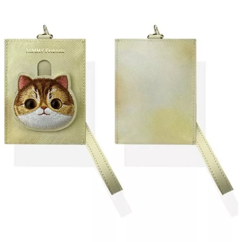 Nimmy Big EyedPet 2.0 Cat Porta-cartões, Caqui