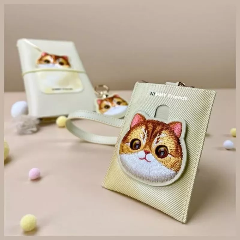 Nimmy Big EyedPet 2.0 Cat Porta-cartões, Caqui