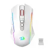 Redragon M914W-RGB NIX Rato gaming sem fios, 5000 DPI, Branco