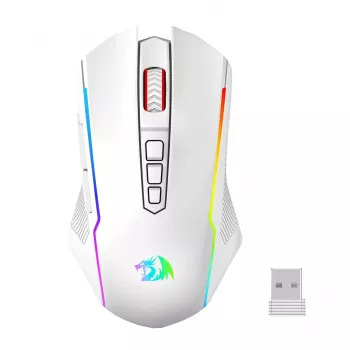 Rato gaming sem fios Redragon M914W-RGB NIX, 5000 DPI, branco
