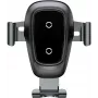 Suporte de automóvel com carregamento sem fios por gravidade Baseus Metal com função de carregamento Qi, saída de ventilação, preto (WXYL-B0A)