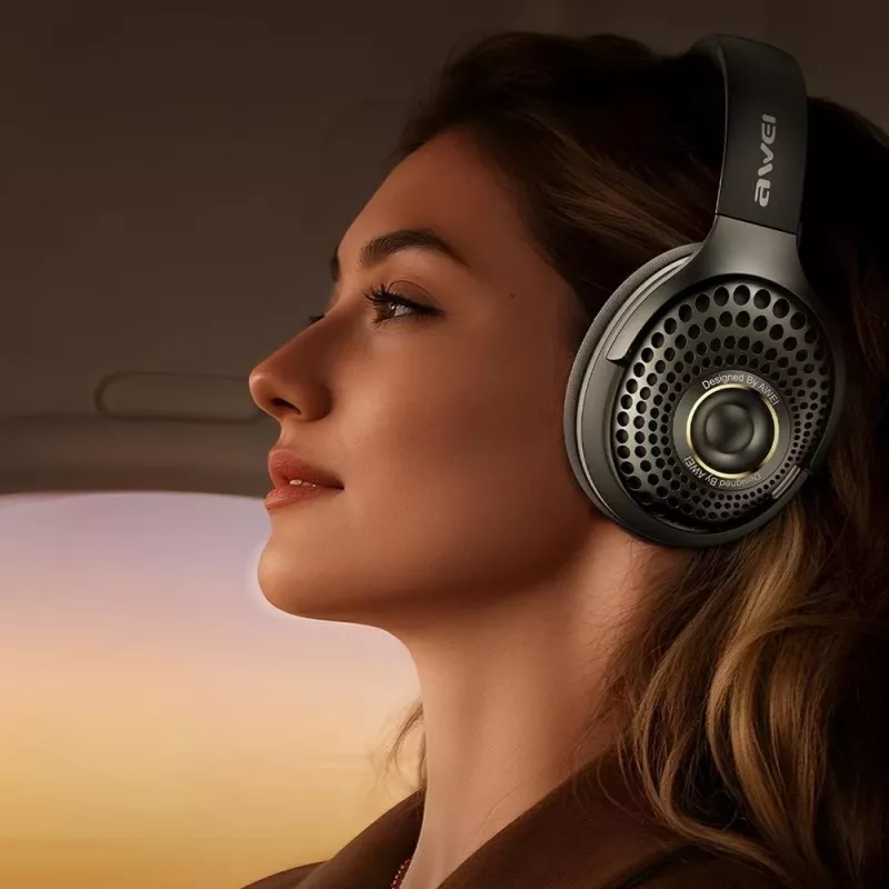 AWEI AT30 Bluetooth 6.0 Auscultadores sem fios, Preto