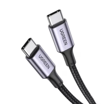 Cabo USB-C para USB-C UGREEN 100W 5A preto 1,5m