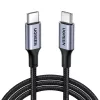 Cabo USB-C para USB-C UGREEN 100W 5A preto 1,5m