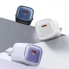 Carregador de carregamento rápido USAMS CC251 30W GaN USB-C Série HC Roxo