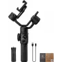 Estabilizador de smartphone Zhiyun Smooth 5S AI com luz de preenchimento magnética, estabilizador de 3 eixos, carga útil de 300g, Preto