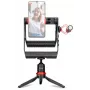 Kit de vídeo para smartphone BOYA BY-VG380 com microfone BY-MM1 Pro, luz LED e tripé para vlogging, streaming ao vivo e filmagem móvel