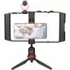 Kit de vídeo para smartphone BOYA BY-VG380 com microfone BY-MM1 Pro, luz LED e tripé para vlogging, streaming ao vivo e filmagem móvel