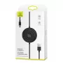 Carregador sem fios USAMS US-CC096 10W Qi com cabo Lightning - preto