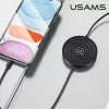 Carregador sem fios USAMS US-CC096 10W Qi com cabo Lightning - preto