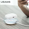 Carregador sem fios USAMS US-CC096 10W Qi com cabo Lightning - preto