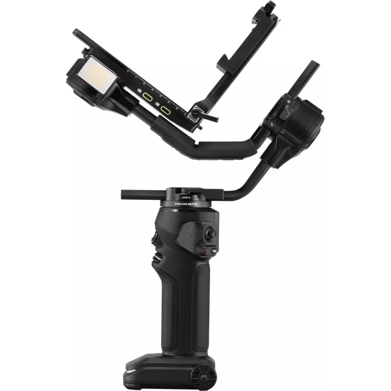 Estabilizador gimbal de câmara de 3 eixos ZHIYUN CRANE 4 COMBO com carga útil de 6kg, 12h de bateria, ecrã tátil e luz de preenchimento, preto