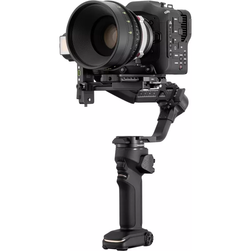 Estabilizador gimbal de câmara de 3 eixos ZHIYUN CRANE 4 COMBO com carga útil de 6kg, 12h de bateria, ecrã tátil e luz de preenchimento, preto