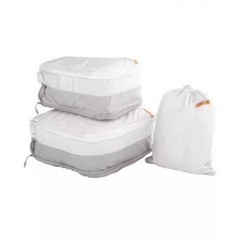 Conjunto de organização de roupa PGYTECH - 4 sacos de viagem com saco para sapatos e saco para roupa suja, cinzento