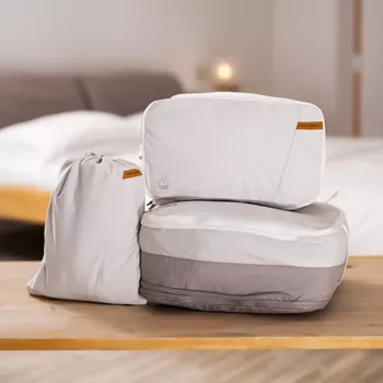 Conjunto de organização de roupa PGYTECH - 4 sacos de viagem com saco para sapatos e saco para roupa suja, cinzento