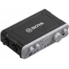 BOYA BY-AM1 interface de áudio USB-C de 2 canais com entradas XLR/TRS, alimentação phantom +48V e monitorização direta