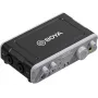 BOYA BY-AM1 interface de áudio USB-C de 2 canais com entradas XLR/TRS, alimentação phantom +48V e monitorização direta