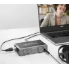 BOYA BY-AM1 interface de áudio USB-C de 2 canais com entradas XLR/TRS, alimentação phantom +48V e monitorização direta