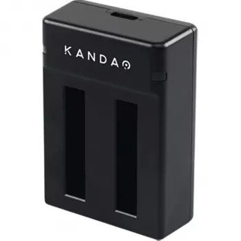 Kandao QooCam EGO Carregador Duplo com USB-C, Indicadores LED, Proteção contra Sobrecarga