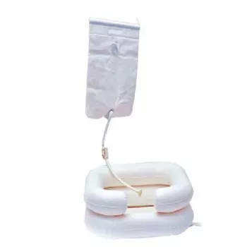 REH RF-961 Lavatório de Cabelo e Conjunto de Duche Inflável para Acamados e Idosos