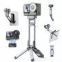 Pega de mini tripé magnético ULANZI MA37 para DJI Osmo Action 6 Nano Arca-Swiss cinzento