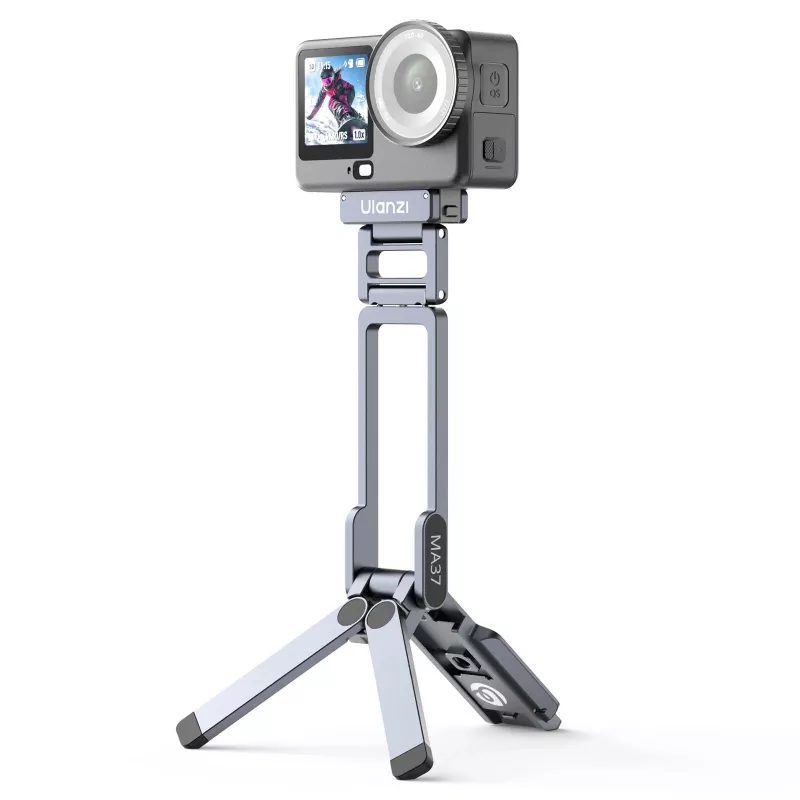 Pega de mini tripé magnético ULANZI MA37 para DJI Osmo Action 6 Nano Arca-Swiss cinzento